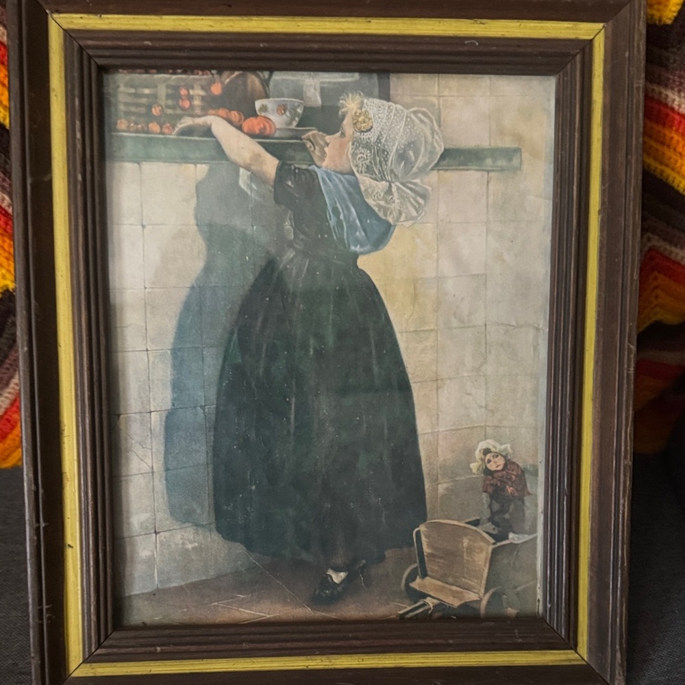 Vintage Charm: 1908 Theodore Grust "Forbidden Fruit" Framed Art Print